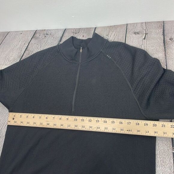 Lululemon Men’s Engineered Warmth 1/2 Zip Black size Large - Picture 10 of 11